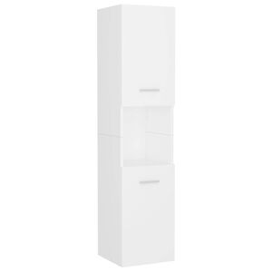 vidaXL Badezimmerschrank Wei&szlig; 30x30x130 cm Holzwerkstoff