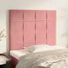 vidaXL Kopfteil Rosa 100 x 5 x 118/128 cm Samt