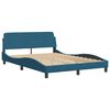 vidaXL Bettgestell ohne Matratze Blau 140x190 cm Samt