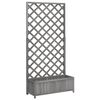 vidaXL Pflanzk&uuml;bel mit Spalier Grau 90x35x180 cm Massivholz Tanne