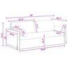 vidaXL Sofa Set 2 pcs Dunkelgrau 158 x 78 x 80 cm Stoff
