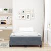 vidaXL Boxspringbett mit Matratze Dunkelgrau 120 x 190 cm Stoff
