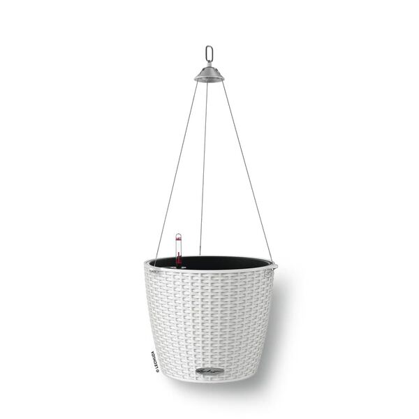 LECHUZA Blumenampel NIDO Cottage 28 ALL-IN-ONE Wei&szlig;