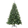 vidaXL K&uuml;nstlicher Weihnachtsbaum mit 300 LEDs Gr&uuml;n 240 cm PE und PVC