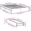 vidaXL Bettgestell mit Schubladen Grau Sonoma 140x200 cm Holzwerkstoff
