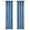 vidaXL Vorh&auml;nge mit Metall&ouml;sen 2 Stk. Baumwolle 140 x 225 cm Blau