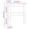 vidaXL Kopfteil mit Kopfteil Artisan-Eiche 90 cm Holzwerkstoff