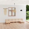 vidaXL 7-tlg. Garten-Lounge-Set Massivholz Kiefer