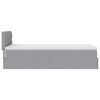 vidaXL Ottoman-Bett mit Matratze Hellgrau 80x200 cm Stoff