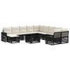 vidaXL Gartensofa-set 12 stk. Schwarz und Cremewei&szlig; 100 x 55 x 73 cm