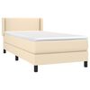 vidaXL Boxspringbett mit Matratze Creme 90x190 cm Stoff