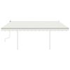 vidaXL Markise Manuell Einziehbar mit Pfosten 4,5x3,5 m Creme
