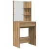 vidaXL Schminktisch-Set mit LED-Leuchten Artisan-Eiche Holzwerkstoff