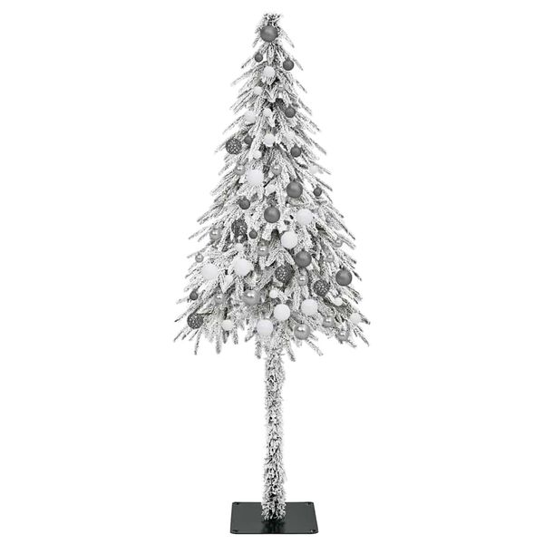 vidaXL Weihnachtsbaum mit 300 LEDs Weiß 180 cm PE und Stahl
