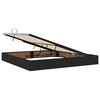 vidaXL Bett mit Stauraum und LED mit LED Schwarz 200 x 200 cm Stoff