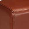 vidaXL Bank Turnbock-Design 160cm Braun Echtleder Massivholz Akazie