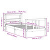 vidaXL Bettgestell mit Kopfteil ohne Matratze Wei&szlig; 90x200 cm