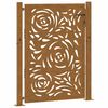 vidaXL Gartentor 100x150 cm Verwitterungsstahl Flammendesign
