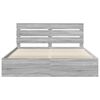vidaXL Bettrahmen Graues Sonoma 200 x 200 cm Massives Kiefernholz