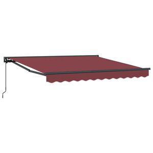 vidaXL Einziehbare Markise Bordeauxrot 300 x 250 cm