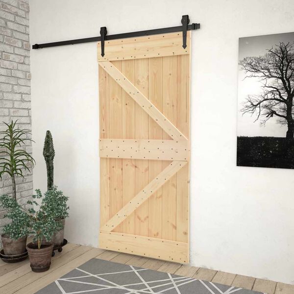 vidaXL T&uuml;r NARVIK Natur 80 x 210 cm Massivkiefer