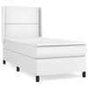 vidaXL Boxspringbett mit Matratze Wei&szlig; 100x200 cm Kunstleder
