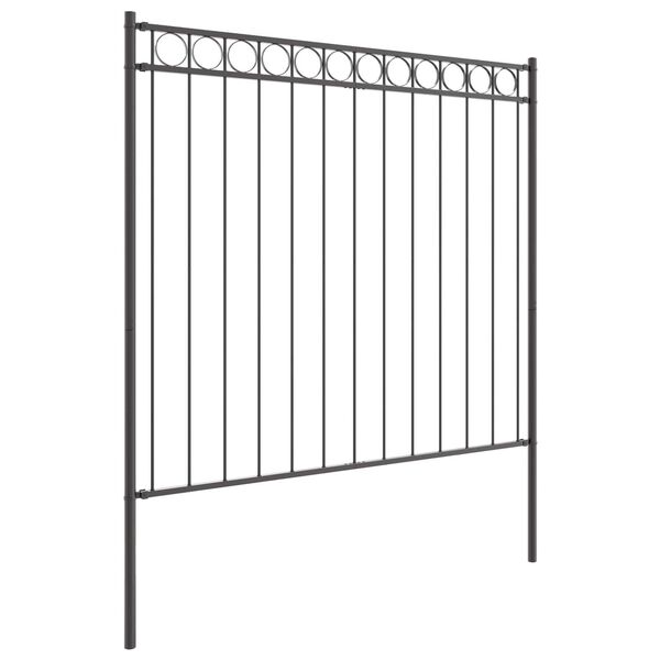 vidaXL Zaunelement Grau 170 x 200 cm Stahl