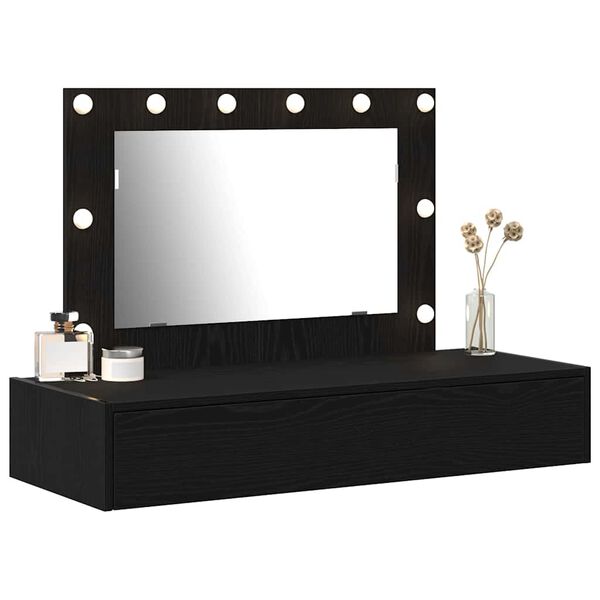 vidaXL Schminktisch mit Spiegel Schwarz 100 x 40 x 70 cm Holzwerkstoff