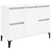 vidaXL Waschbeckenunterschrank Wei&szlig; 80x33x60 cm Holzwerkstoff