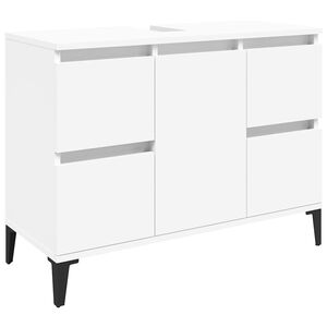 vidaXL Waschbeckenunterschrank Wei&szlig; 80x33x60 cm Holzwerkstoff