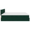 vidaXL Ottoman-Bett mit Matratze & LEDs Dunkelgr&uuml;n 160x200 cm Samt
