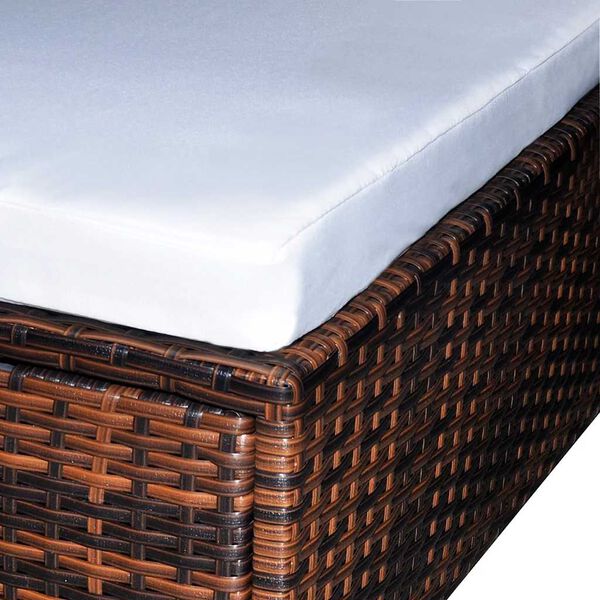 vidaXL 6-tlg. Garten-Lounge-Set mit Kissen Poly Rattan Braun