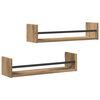 vidaXL Wandregal Wandhalterung 2 Stk. Artisan-Eiche 60 x 16 x 14 cm