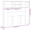 vidaXL Bett-Kopfteil mit Ablagen Sonoma-Eiche 120x19x103,5 cm
