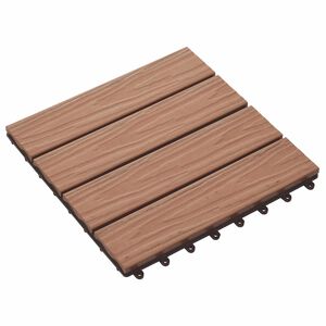 vidaXL Terrassenfliese 3D-Design 11 Stk. Hellbraun 30 x 30 cm WPC