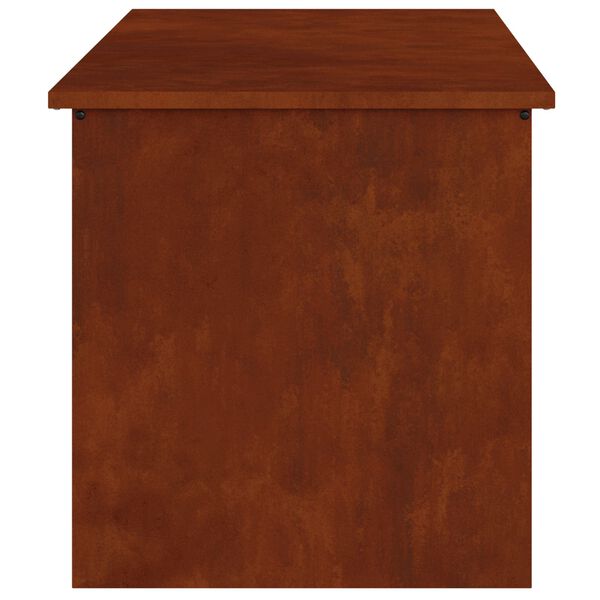 vidaXL Au&szlig;enlagerbox Rostig 100 x 50,5 x 50 cm Stahl