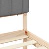 vidaXL Bettgestell mit gepolstertem Kopfteil Hellgrau 140 x 200 cm