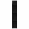 vidaXL B&uuml;cherregal Schwarz Eichen-Optik 86 x 25,5 x 140 cm