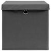 vidaXL Aufbewahrungsboxen mit Deckeln 10 Stk. Grau 32x32x32 cm Stoff
