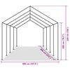 vidaXL Zeltstoff ohne Gestell Grau 8 x 4 m PE