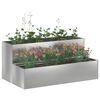 vidaXL Garten-Pflanzgef&auml;&szlig; Silber 100 x 60 x 45 cm Verzinkter Stahl