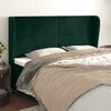 vidaXL Kopfteil mit Ohren Dunkelgr&uuml;n 183x23x118/128 cm Samt