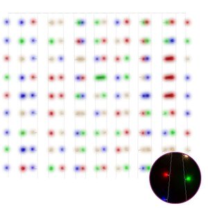 vidaXL LED-Lichtervorhang 3x3 m 300 LED Bunt 8 Funktionen