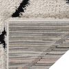 vidaXL Teppich Shaggy Hochflor Schwarz und Creme 140x200 cm
