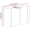 vidaXL Hochbeet Verzinkter Stahl 114x40x68 cm Grau