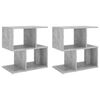 vidaXL Nachttische 2 Stk. Betongrau 50x30x51,5 cm Holzwerkstoff