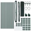 vidaXL Zaunpfosten Gr&uuml;n 25 x 0,4 m (12 x 12 mm Maschen) Stahl und PVC