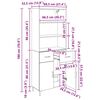 vidaXL Highboard Schwarz Eichen-Optik 69,5 x 34 x 180 cm Holzwerkstoff