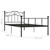 vidaXL Bettgestell Schwarz Metall 100 &times; 200 cm
