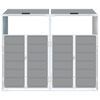 vidaXL M&uuml;lltonnenbox f&uuml;r 2 Tonnen Grau 144x81x113 cm Stahl